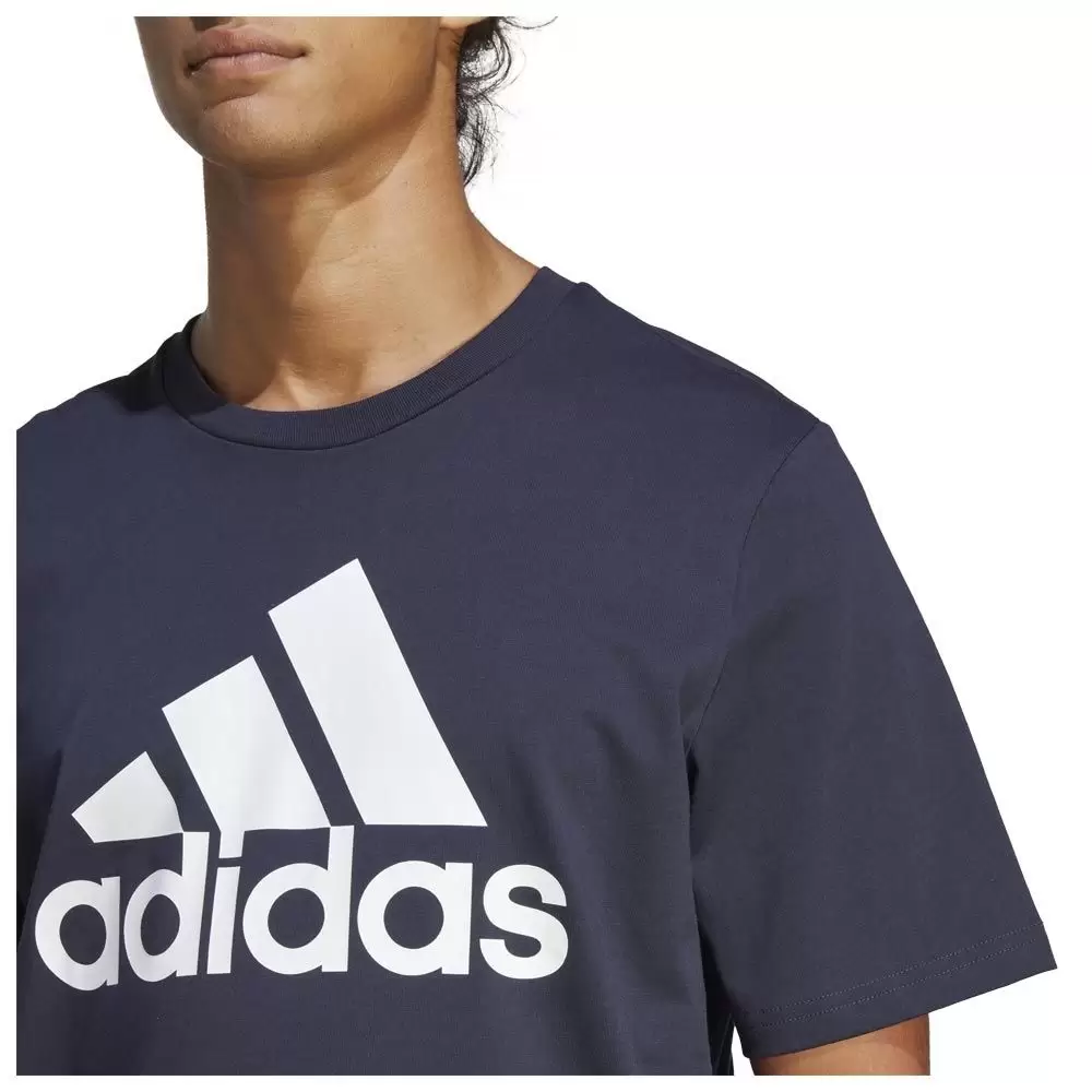 T-Shirts: Adidas Essentials Single Ανδρικό T-shirt Μπλε με Στάμπα (IC9348)