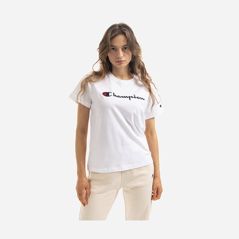 T-Shirts-Top: CHAMPION ROCHESTER ΓΥΝΑΙΚΕΙΟ T-SHIRT 115351-WW001 (WHITE)