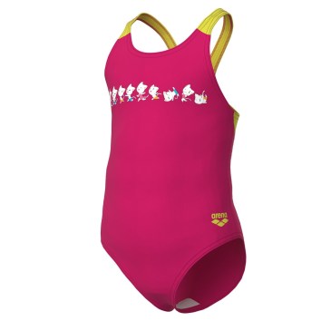 Arena Swimsuit Swim Pro Παιδικό Ολόσωμο Μαγιό Κολύμβησης για Κορίτσι Φουξ (005160-960)
