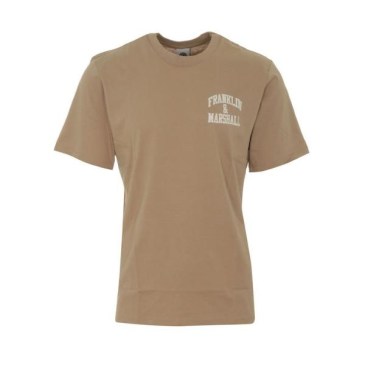 Franklin & Marshall Ανδρικό T-shirt Κοντομάνικο Καφέ (JM3257-402)