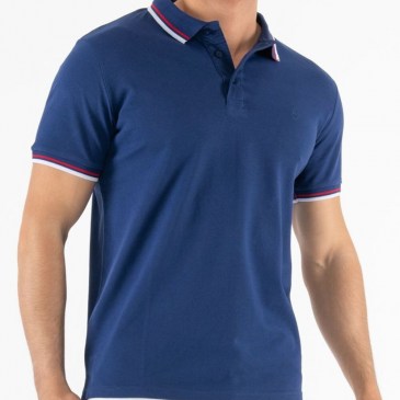 Scuola Nautica Italiana Ανδρικό Polo T-Shirt (018862-Blu) Σκούρο Μπλε