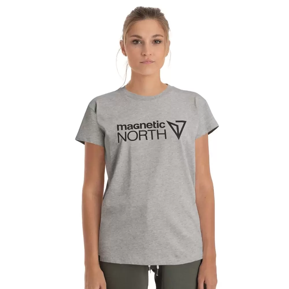ΓΥΝΑΙΚΕΙΑ ΡΟΥΧΑ: Magnetic North Γυναικείο Αθλητικό T-shirt GRAY MELANGE  (22028-GRAY)