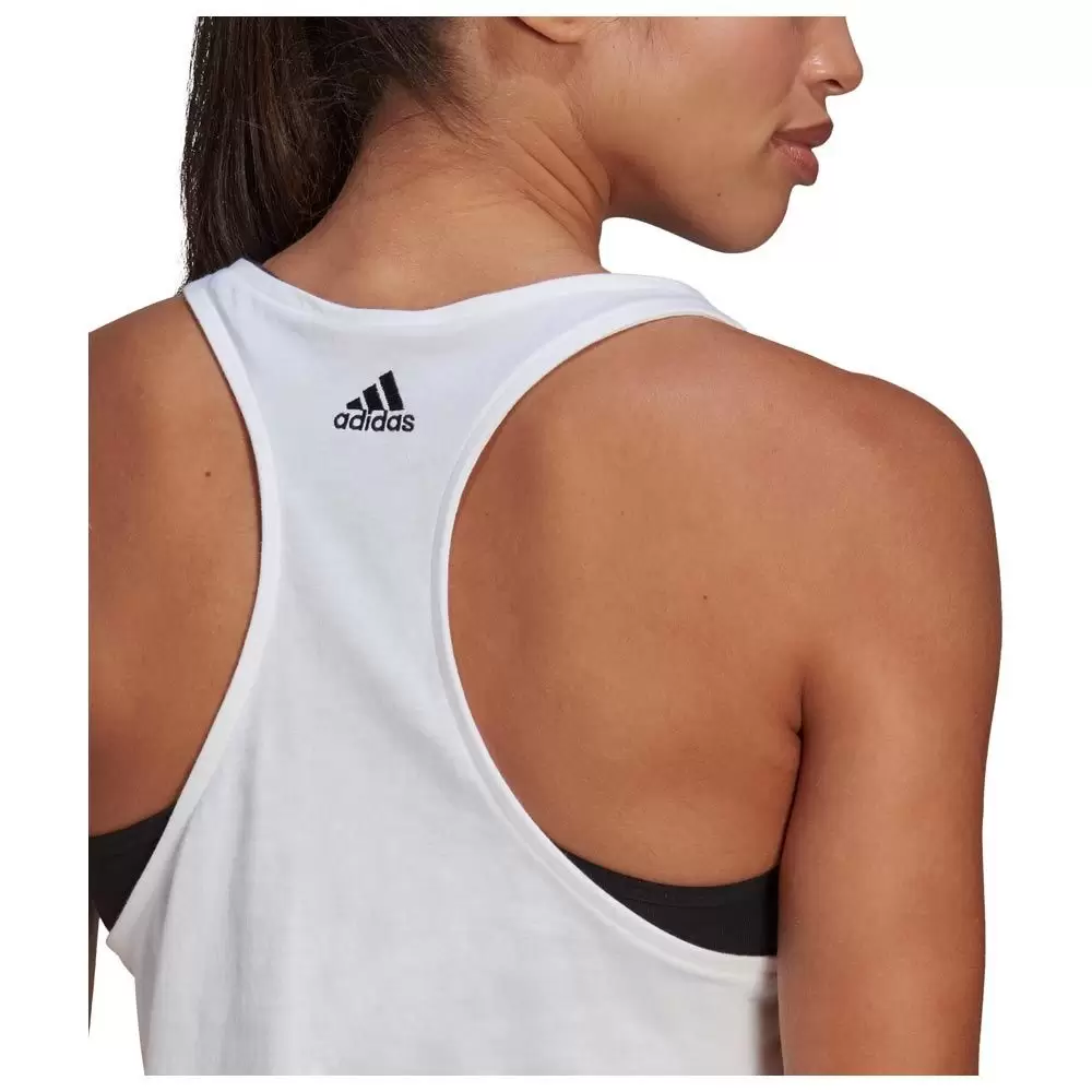 ΓΥΝΑΙΚΕΙΑ: Adidas Loungewear Essentials Αμάνικη Γυναικεία Αθλητική Μπλούζα  (GL0567) Άσπρη
