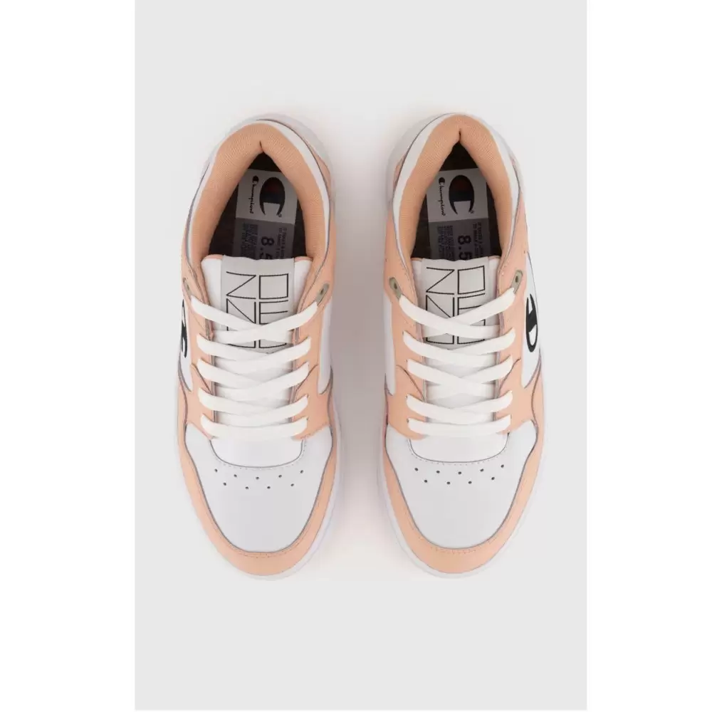 Γυναικεία Παπούτσια: Champion Low Cut Γυναικεία Αθλητικά Παπούτσια Λευκά με  Ροζ (S11577-WW006)