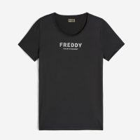 Freddy Γυναικείο Μπλουζάκι Κοντομάνικο Μαύρο (S4WSFT1-N)