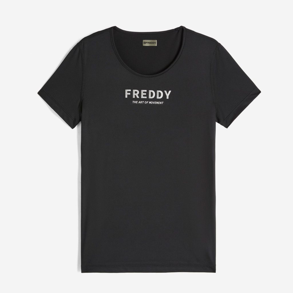 Freddy Γυναικείο Μπλουζάκι Κοντομάνικο Μαύρο (S4WSFT1-N) - Image 1