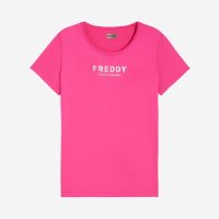 Freddy Γυναικείο Μπλουζάκι Κοντομάνικο Ροζ (S4WSFT1-F49)