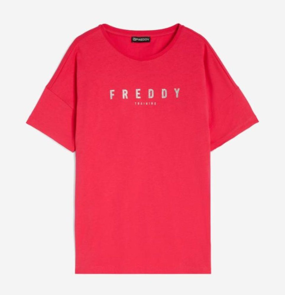 Freddy Γυναικείο Αθλητικό Μπλουζάκι Κοντομάνικο Σε Ροζ Χρώμα (S4WTRT2-F52) - Image 1