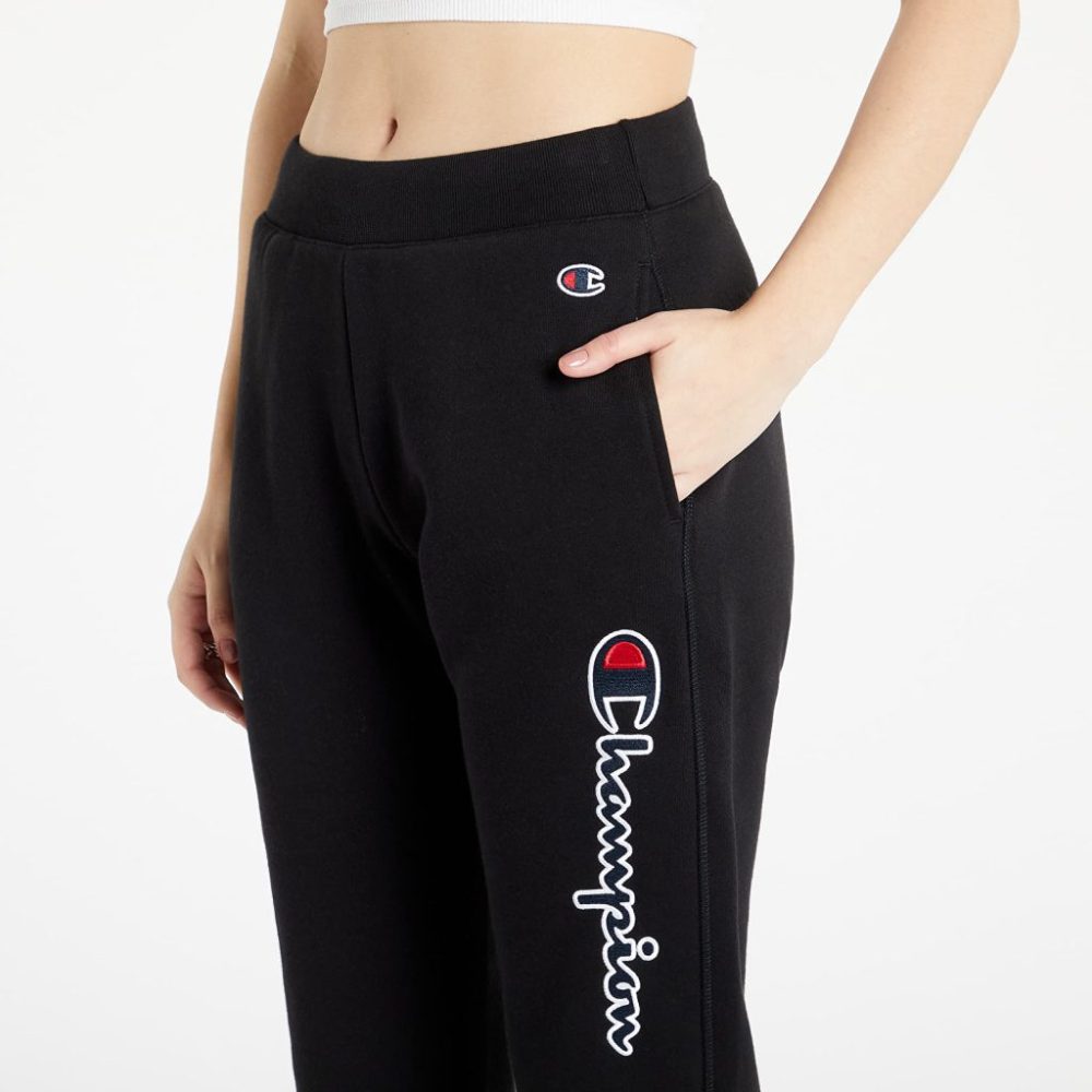Champion Ψηλόμεσο Παντελόνι Γυναικείας Φόρμας Μαύρο 114471-KK001_2