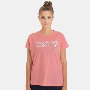 Magnetic North Γυναικείο Αθλητικό T-shirt Ροζ με Λογότυπο (22028-roz)_0