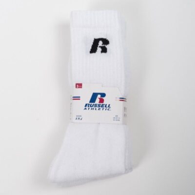 Russell Athletic Cole Αθλητικές Κάλτσες Λευκές 3 Ζεύγη (A2-214-3-001)_0