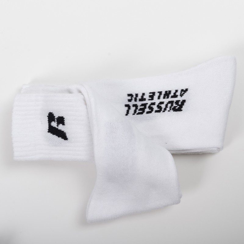 Russell Athletic Cole Αθλητικές Κάλτσες Λευκές 3 Ζεύγη (A2-214-3-001)_1