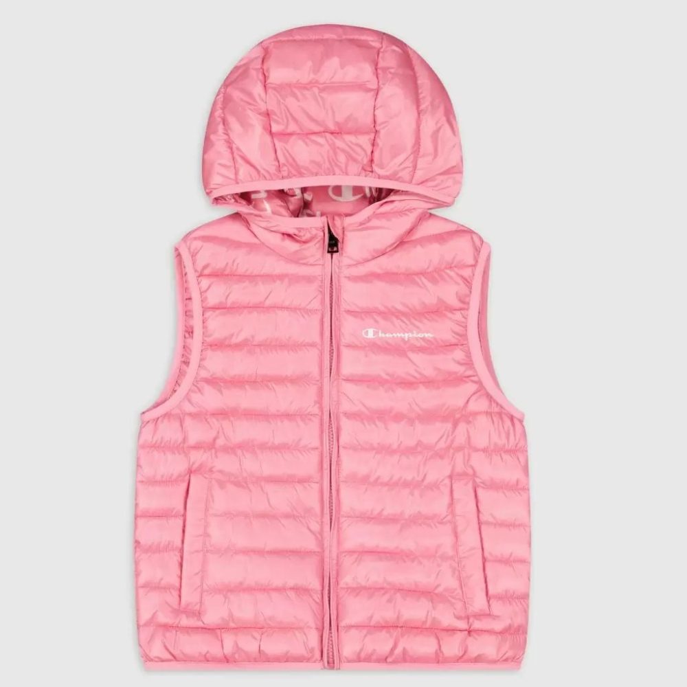 Champion Παιδικό Μπουφάν Αμάνικο Κοντό με Κουκούλα (306486-PS074) Φούξια_0