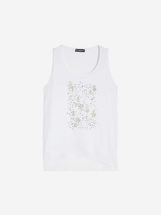 Freddy Γυναικεία Άμανικη Μπλούζα Λευκή (S4WTRT6)_2