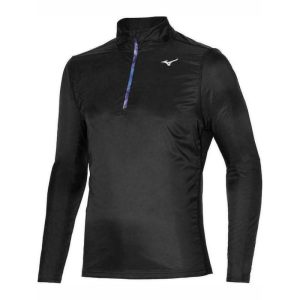 Mizuno Hybrid Ανδρικό Αθλητικό T-shirt Κοντομάνικο με Φερμουάρ Μαύρο (J2GC152509)_0