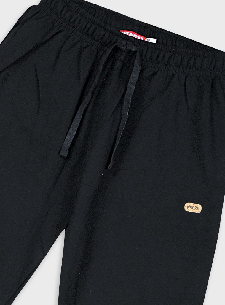 Εnergiers Βρεφικό Παντελόνι φόρμας από αχνούδιαστο φούτερ για αγόρι Μαύρο (12-124165-2-010)_1