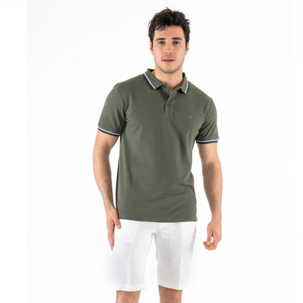 Scuola Nautica Italiana Ανδρικό Polo T-Shirt (018862-MILITARY) Χακί_1