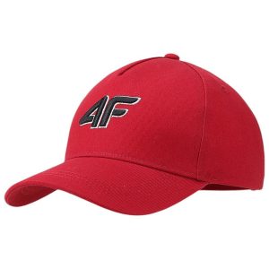4F Καπέλο Jockey Υφασμάτινο Κόκκινο (4FJWSS25ACABU388-62S)_0