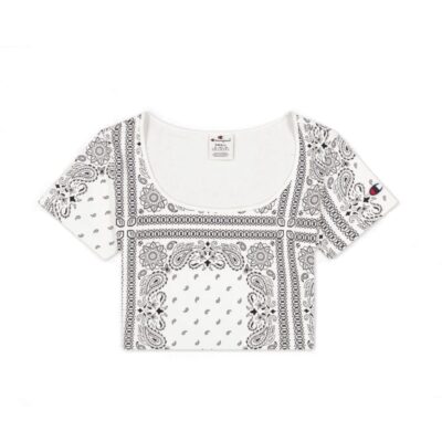 Champion Κοντομάνικο Crop Top Λευκό (115127-WL001)_0