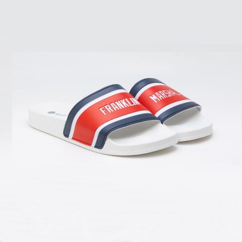 Franklin & Marshall Ανδρικά Slides Λευκό-Μπλε-Κόκκινο (FTUA00125-3612)_0