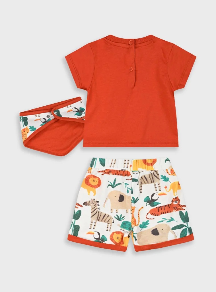 Energiers Βρεφικό Σετ μπλούζα με βερμούδα και σαλιάρα για αγόρι Εμπριμέ (11-225477-0-212)_2
