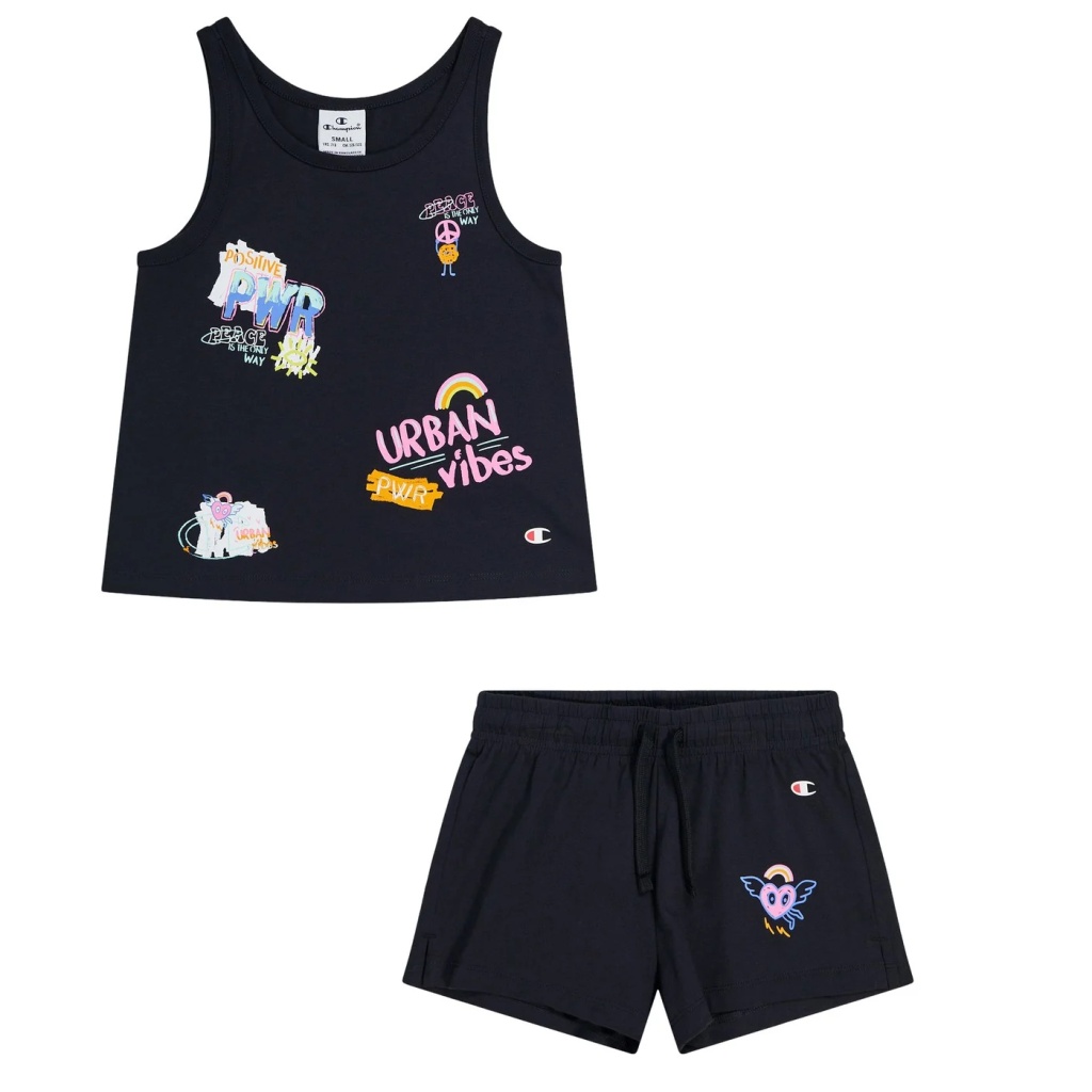 Champion Παιδικό Καλοκαιρινό Σετ με Σορτς 2τμχ Μαύρο (404931-KK001)_0