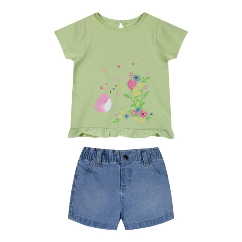 Energiers Βρεφικό Σετ με Σορτς Καλοκαιρινό 2τμχ για Κορίτσι Μπλέ Τζίν (14-224409-0-5)_0