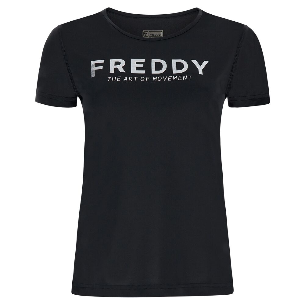 Freddy Γυναικείο Κοντομάνικο Μπλουζάκι Μαύρο (S2WSFT1-N)_0
