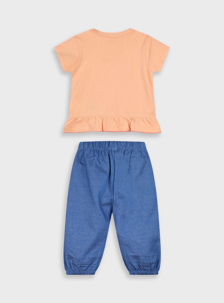 Energiers Βρεφικό Σετ μπλούζα με παντελόνι για κορίτσι Μπλέ Τζήν (14-225401-0-5)_1
