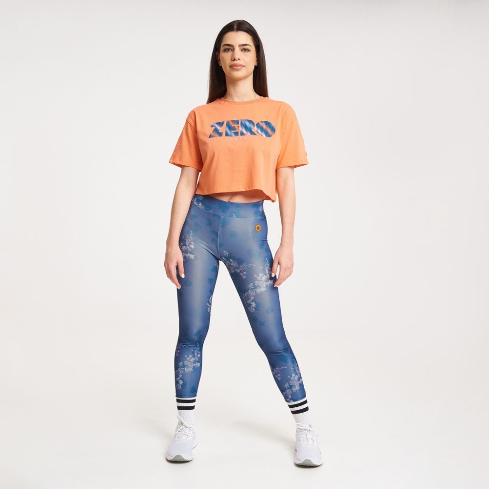 Zero Level Γυναικείο Κολάν Μπλε Floral (003-100061MU)_2