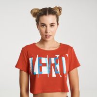 Zero Level Κοντομάνικο Crop Top Κόκκινο (001-100045RD)_0
