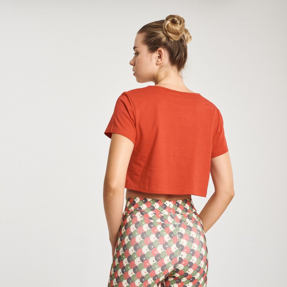 Zero Level Κοντομάνικο Crop Top Κόκκινο (001-100045RD)_1