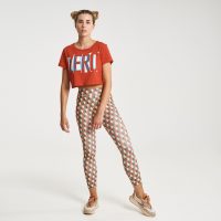 Zero Level Κοντομάνικο Crop Top Κόκκινο (001-100045RD)_2