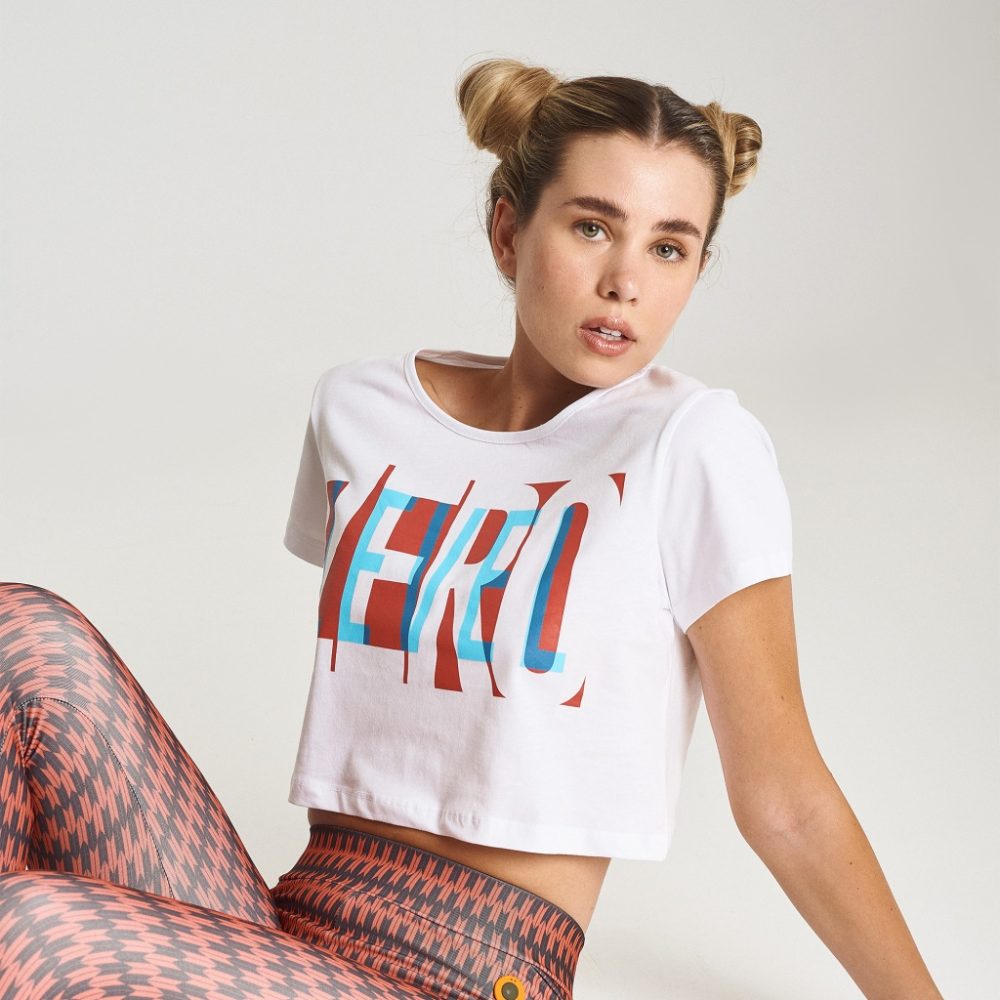 Zero Level Κοντομάνικο Crop Top Λευκό (001-100045WH)_3