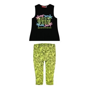 Energiers Παιδικό Σετ Με Κολάν Καλοκαιρινό 2τμχ Λαχανί Κορίτσι (16-224281-0-009)_0
