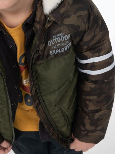 Energiers Παιδικό Μπουφάν με Επένδυση & Κουκούλα Χακί (12-122101-1-007)_4