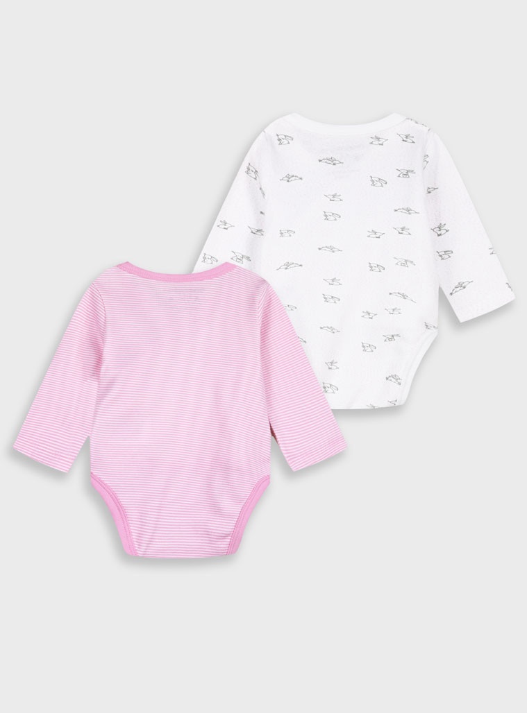 Energiers σετ 2τμχ φορμάκι για βρεφικό κορίτσι Ρόζ/Λευκό (14-121420-0-018)_1