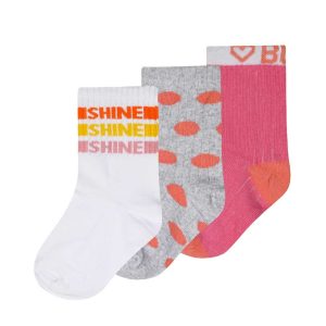 Energiers Σετ 3 Ζευγάρια Κάλτσες Φούξια/Λευκό (40-0210)_0