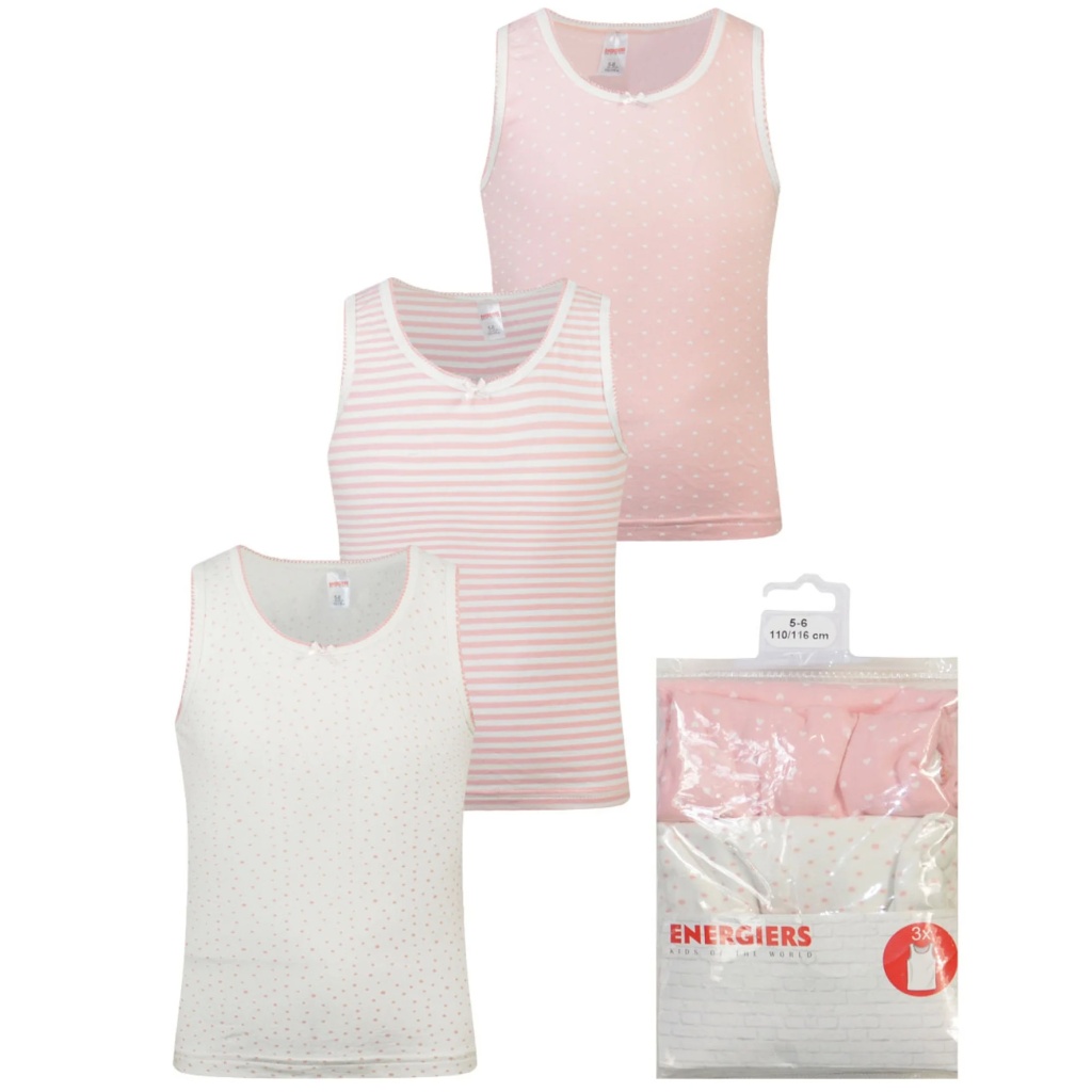 Energiers Παιδικά Φανελάκια Ροζ 3τμχ (39-4483-014)_0