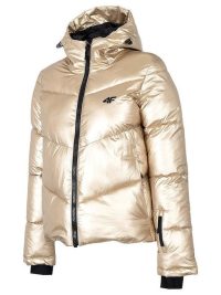 4F Γυναικείο Μπουφάν για Σκι & Snowboard Χρυσό(H4Z22-KUDN004-74S)_2