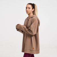 Zero Level Μακρύ Γυναικείο Φούτερ με Κουκούλα BROWN (004-100013GN)_1