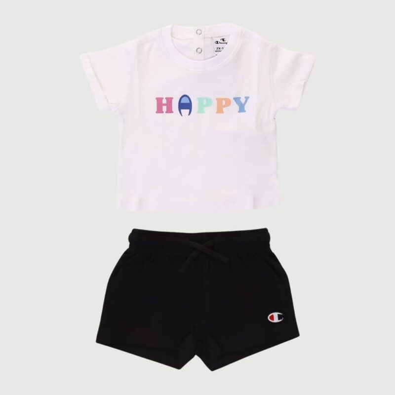 Champion Βρεφικό Σετ με Σόρτς Καλοκαιρινό 2τμχ Λευκό (404976-WW001)_0