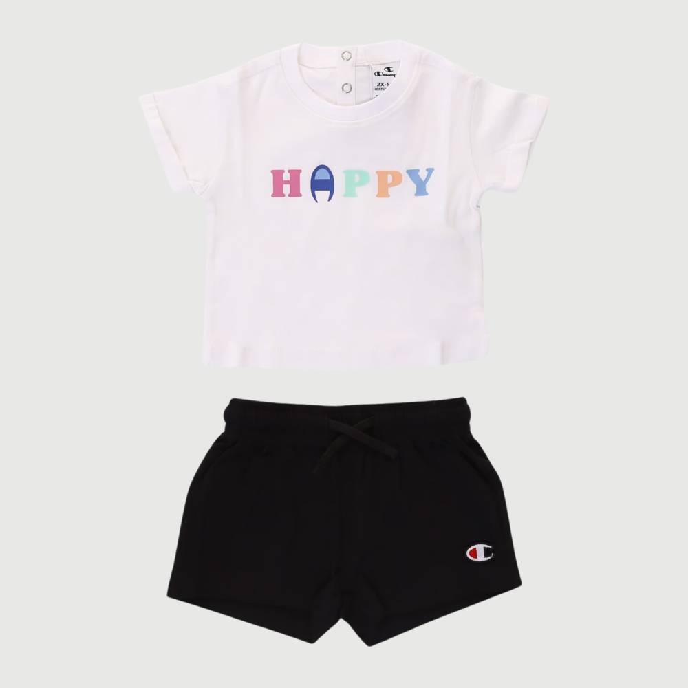 Champion Βρεφικό Σετ με Σόρτς Καλοκαιρινό 2τμχ Λευκό (404976-WW001)_0