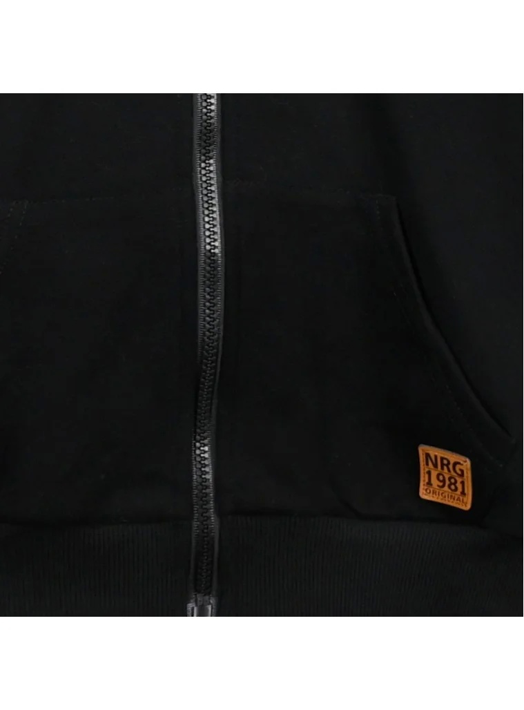 Energiers Βρεφική φούτερ ζακέτα με κουκούλα για αγόρι Μαύρο (12-100180-5-9-010)_2