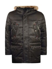 Energiers Παιδικό Παρκά Tζάκετ Μακρύ με Επένδυση & Κουκούλα Μαύρο (12-121100-1-010)_0