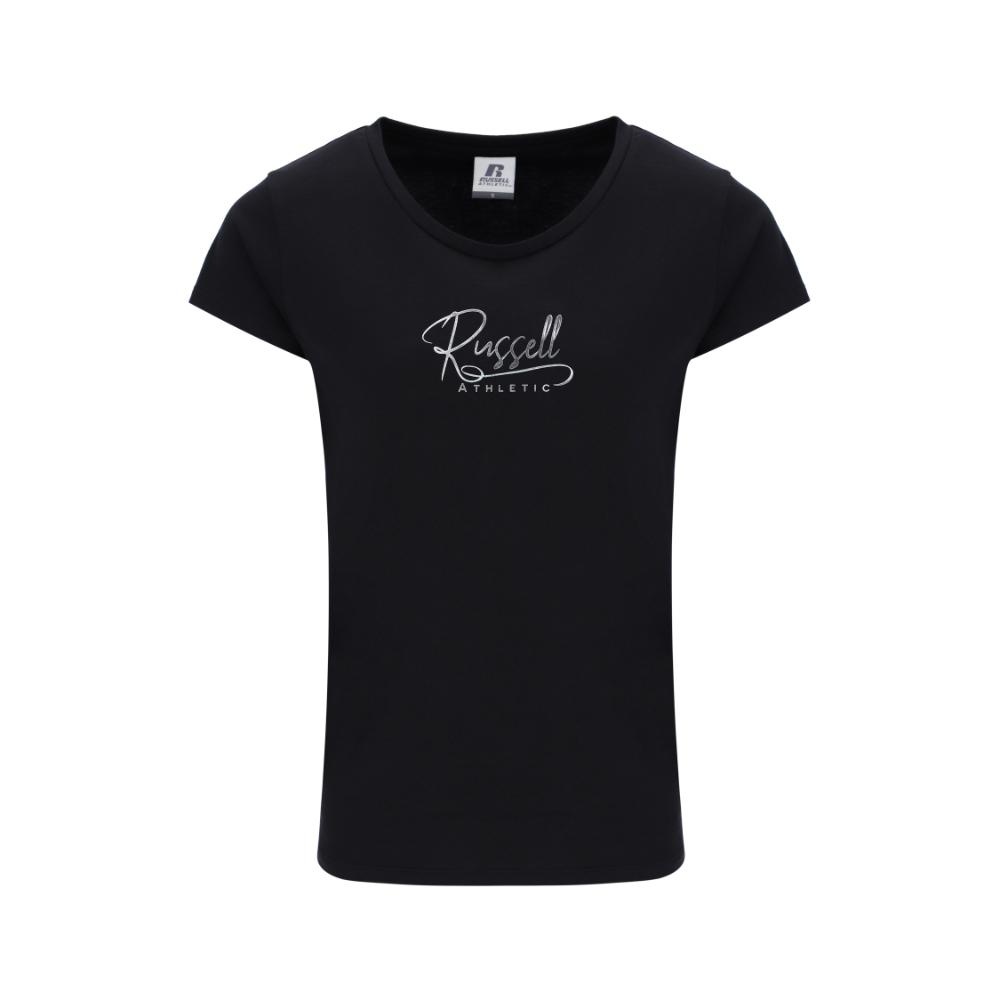 Russell Athletic Γυναικείο Κοντομάνικο T-shirt Μπλουζάκι Μαύρο με Λογότυπο (A4-119-1-099)_0