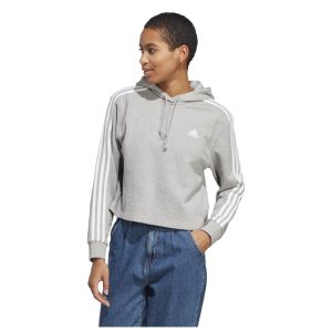 Adidas Γυναικείο φούτερ Essentials W 3-Stripes French Terry Crop Hoodie (IC9910)_0