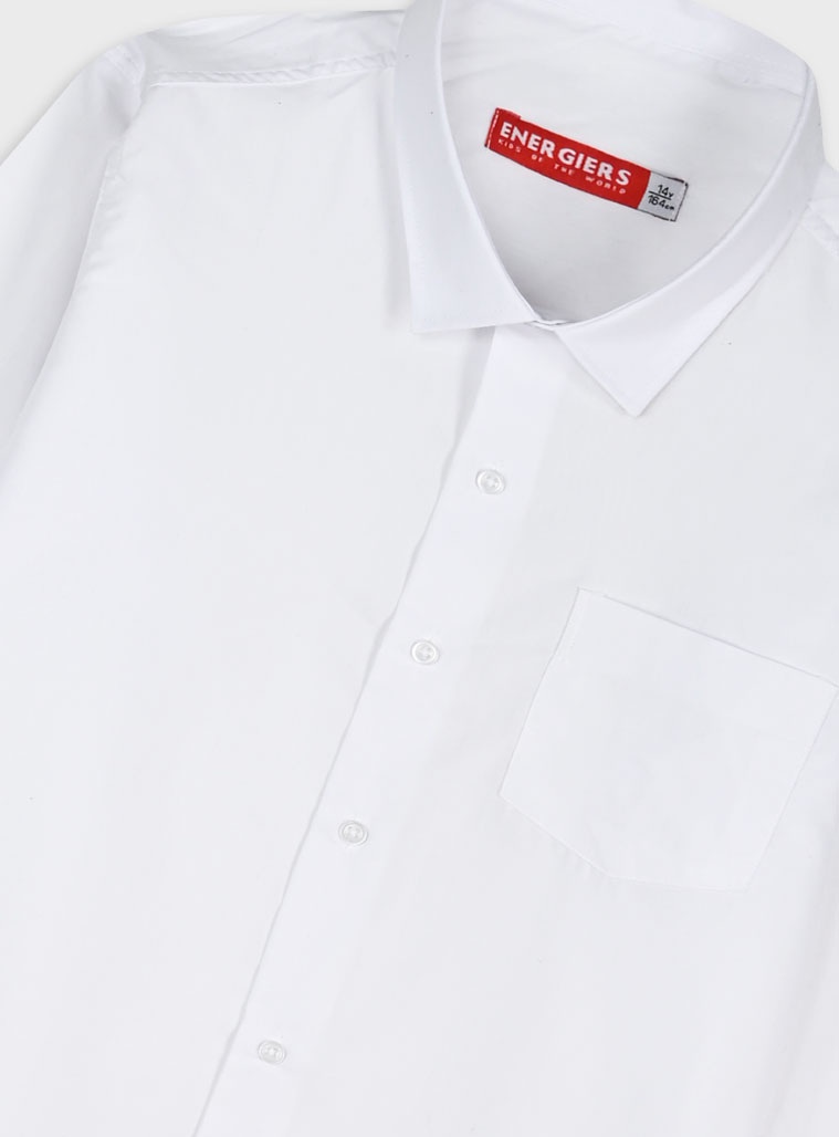 Energiers Παιδικό Πουκάμισο Μακρυμάνικο Λευκό Ιδανικό για παρέλαση Λευκό (13-100001-4-12-018)_2