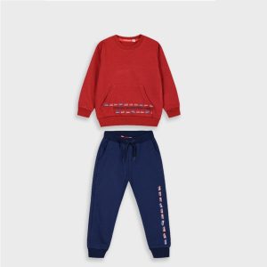 Energiers Παιδικό Σετ Φόρμας αχνούδιαστο με τσέπη καγκουρό Μαρέν (12-123155-0-001)_0