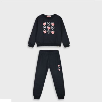 Energiers Βρεφικό/Παιδικό Σετ φούτερ φόρμας για Κορίτσι Μαύρο (15-125376-0-010)_0